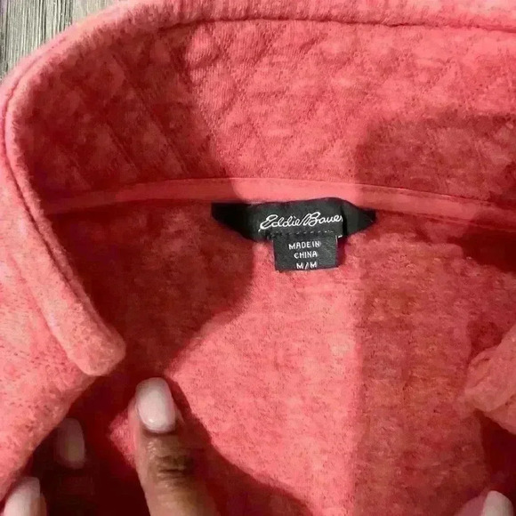 Eddie Bauer Salmon Color Pull Over Sweater Size M (#146) - Picture 7 of 7
